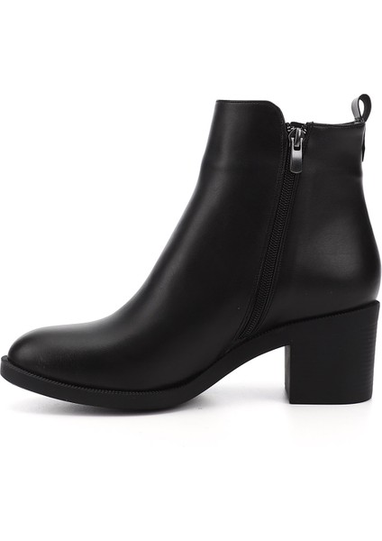 Kadın Siyah Fermuarlı Kalın Topuklu Bot fırsatları