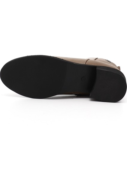 Kadın Vizon Antik Fermuarlı Kalın Topuklu Hakiki Deri Bot fırsatları