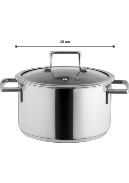 Elena Derin Tencere - Çelik - 20 cm