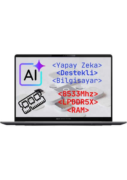 Expertbook P5 Intel® Core™ Ultra 5 226V 16GB Ram 512GB SSD Laptop 14" 2k Wuxga Freedos Taşınabilir Bilgisayar P5405CSA-I516512S0D fırsatları