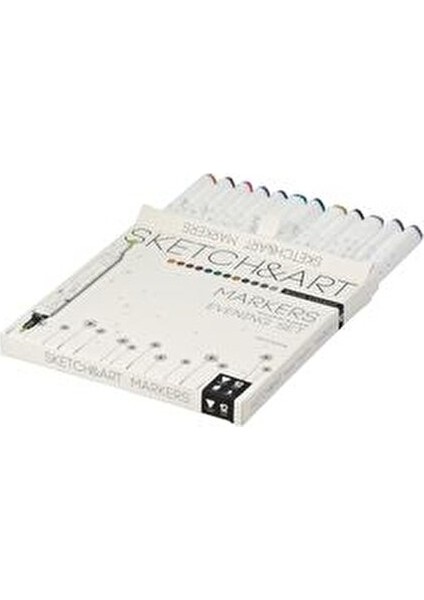 Visconti Sketch Art Çift Taraflı Marker Seti 12 Renkli Gece Kullanımı İçin fiyatları