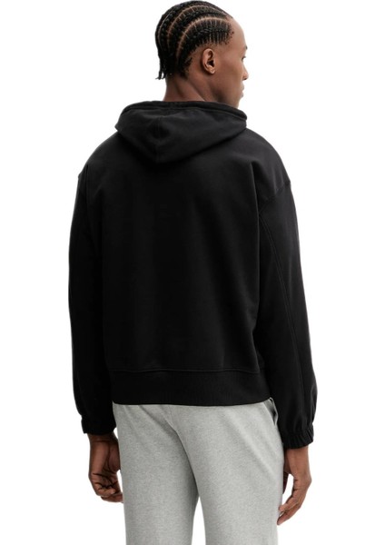 Erkek Siyah Hoodie Uzun Kollu Kapüşonlu Sweatshirt LV00NM2930 indirimleri