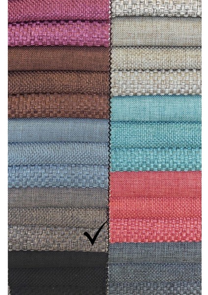 Hasır Dokulu Lüks Fon Perde Pilesiz Tek Kanat Koyu Gri indirimleri