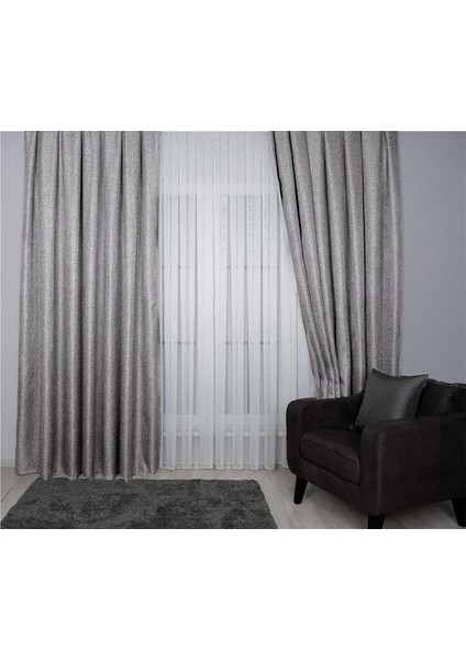 Hasır Dokulu Lüks Fon Perde Pilesiz Tek Kanat Taş fırsatları