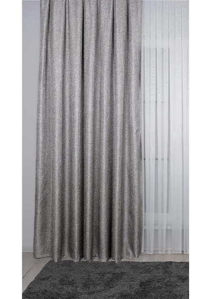 Hasır Dokulu Lüks Fon Perde Pilesiz Tek Kanat Taş indirimleri