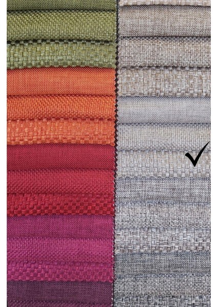 Hasır Dokulu Lüks Fon Perde Pilesiz Tek Kanat Taş