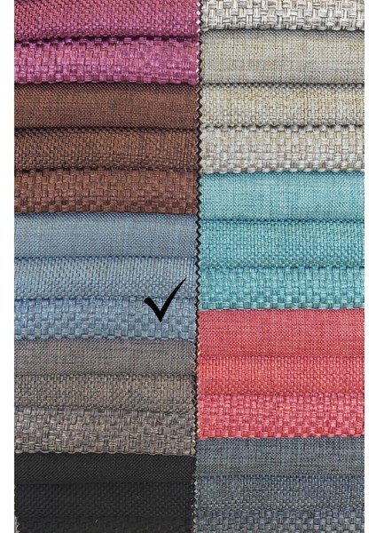 Hasır Dokulu Lüks Fon Perde Pilesiz Tek Kanat Koyu Mavi