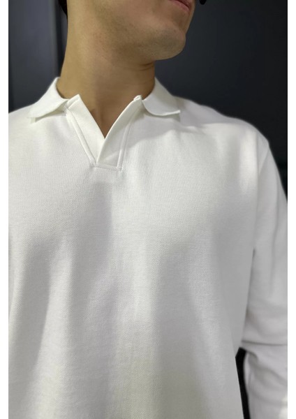 Erkek Gömlek Yaka Sweatshirt P-00018556 fırsatları