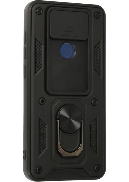 Xiaomi Redmi Note 9 Kılıf Pars Lens Yüzüklü Silikon - Siyah modelleri