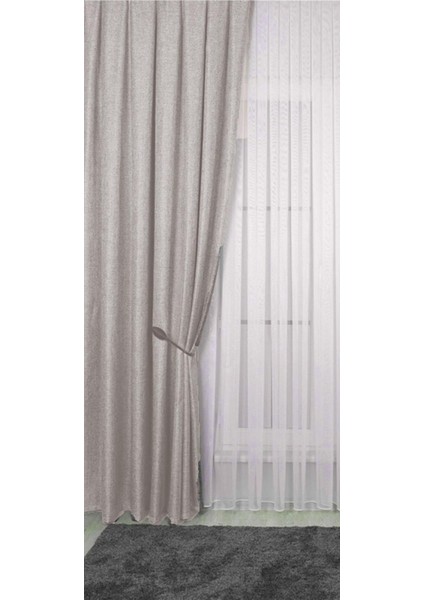 Fon Perde Özel Ölçüye Uygun Pilesiz Bohem Salon Otel Oturma Çocuk Odası Dekoratif Tek Kanat A. Kahve fırsatları