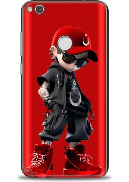 Huawei P9 Lite 2017 Kılıf Hd Baskılı Kılıf + Nano Tam Kaplayan Ekran Koruyucu 250