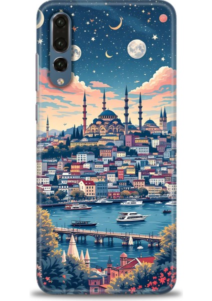 Huawei P20 Pro Kılıf Hd Baskılı Kılıf + Nano Tam Kaplayan Ekran Koruyucu 223
