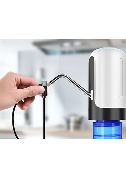 Şarjlı Damacana Su Pompası USB Şarjlı Ek Dokunuşla Kolay Kullanım fiyatları