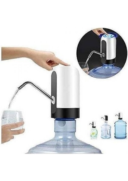 Şarjlı Damacana Su Pompası USB Şarjlı Ek Dokunuşla Kolay Kullanım fırsatları