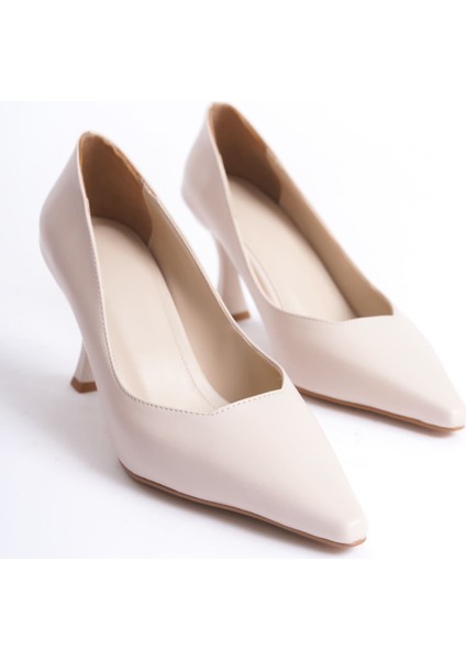 Modaserdem Cordelia Kadın Mat Bej Stiletto modelleri