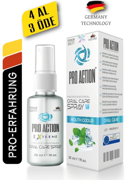 Ağız Spreyi 30 ml – Anında Büyüleyici Ferahlık Kötü Nefesi Giderir, Ağız Sağlığını Destekler ve Gün Boyu Ferah Tutar