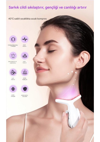 Boyun ve Yüz Gıdık Sarkma Kırışıklık 7 Program Ems Güzellik ve Yüz Masaj Cihazı