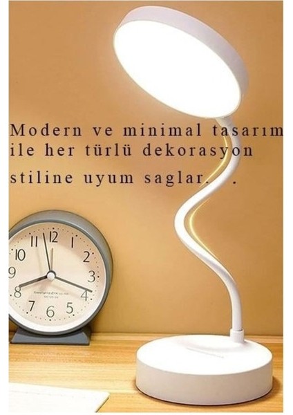 Ekim Aydınlatma Berlin Dokunmatik Şarjlı Masa Lambası Beyaz modelleri