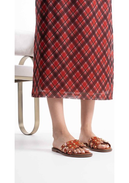 Modaserdem Loose Kiremit Hakiki Deri Terlik fırsatları