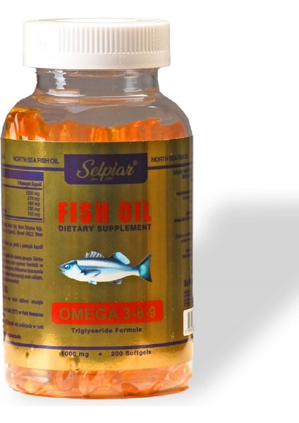 Omega 3-6-9 Balık Yağı Hodan Yağı Keten Tohumu Yağı İçeren Takviye Edici Gıda Desteği 1000 mg 200 Softgels Kapsül modelleri