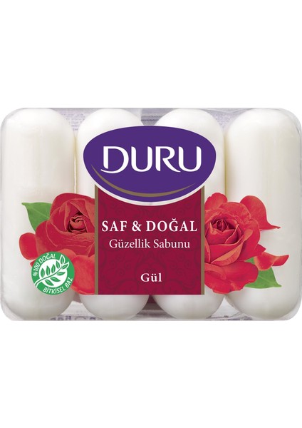 Güzellik Sabunu Saf&doğal Gül 4X70 gr