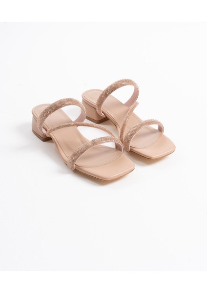 Modaserdem Tanya Nude Kadın Taşlı Terlik fiyatları