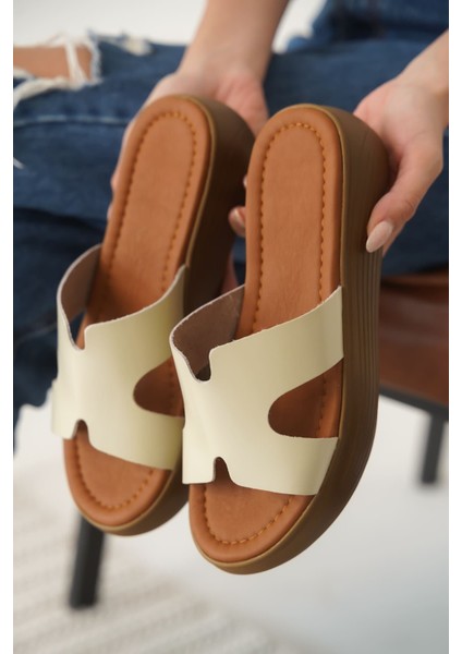 Modaserdem Borlina Bej Hakiki Deri Terlik fiyatları