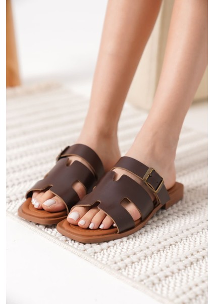 Modaserdem Garcia Acı Kahve Hakiki Deri Terlik indirimleri