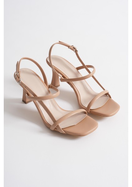 Modaserdem Monya Kadın Nude Topuklu Sandalet modelleri