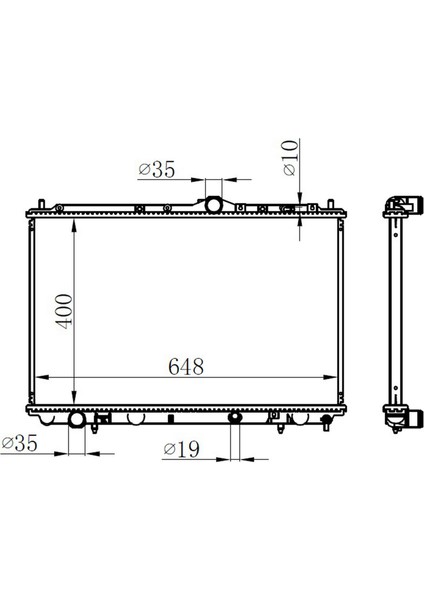 Depomix Radyatör Brazing S40 1.6 1.8 1.8i 2.0 1995-2004 V40 1.6 1.8 1.8i 2.0 1995-2004 Mek 400X658X16