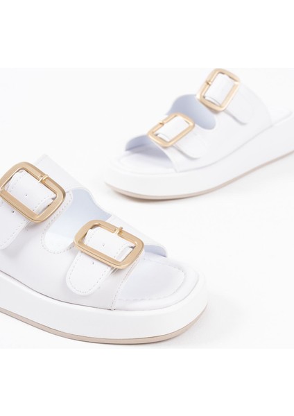 Modaserdem Nare Beyaz Cilt Terlik fırsatları