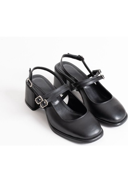 Modaserdem Faye Siyah Cilt Kadın Topuklu Ayakkabı fiyatları