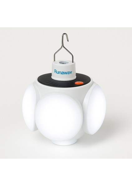 5 Kanatlı Solar Pratik Lamba USB ve Güneş Enerjili 5 Işık Modu 45 LED