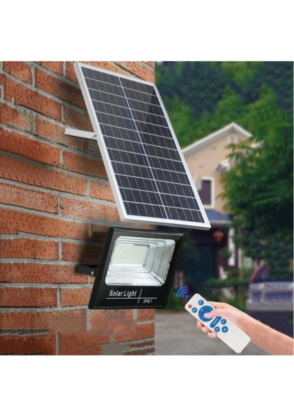 Ekim Aydınlatma 100 W Kumandalı Güneş Enerjili Solar LED Projektör - Beyaz Işık (6500K) -