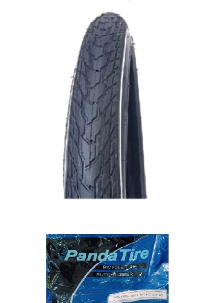 28 Jant 28X1.5/8X1.1/4 (700X32C) (32-622)UYUMLU 3 mm Zırhlı 5101 Bisiklet Dış Lastiği + Plus Panda Iç Lastik Seti