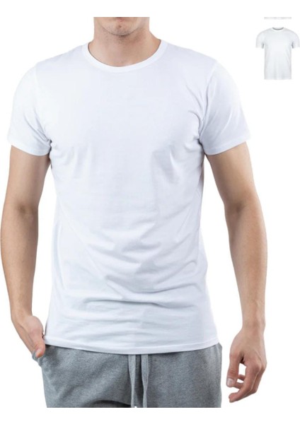 Skıpper Wear Tişört Atlet Pamuklu Esnek Yuvarlak Yaka - 3'lü Paket , Erkek Atlet / Fanila T-Shirt Tipi