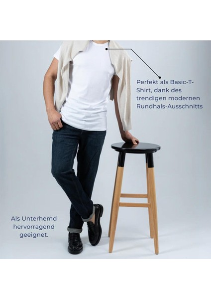 Skıpper Wear Tişört Atlet Pamuklu Esnek Yuvarlak Yaka - 3'lü Paket , Erkek Atlet / Fanila T-Shirt Tipi modelleri