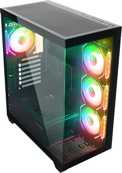 Hydra V4 750W 80 Plus Bronze Siyah 4X12CM Rgb Fan Atx Mid-T Gaming Oyuncu Kasası fırsatları