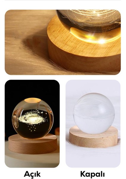 Ahşap Tabanlı Samanyolu LED Işıklı Küre indirimleri