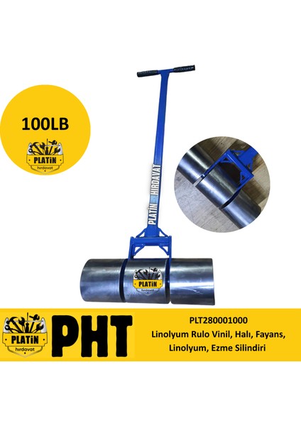 LINOLEUM ROLLER - 100 LB Vinil Pound 100lb Linolyum Rulo Vinil, Halı, Fayans, Linolyum, Ezme Silindiri plt280001000