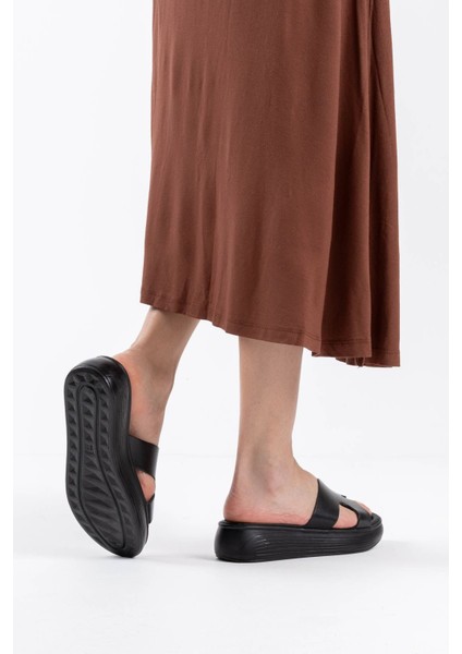 Modaserdem Borlina Siyah Hakiki Deri Terlik indirimleri