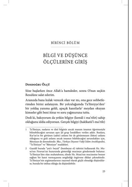 Düşünmenin Doğru Ölçüsü - İmam Gazali indirimleri
