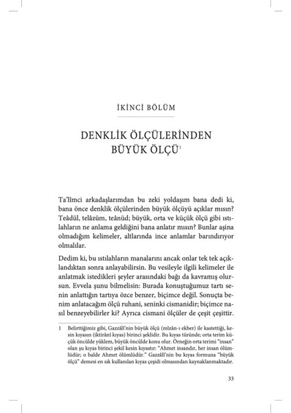 Düşünmenin Doğru Ölçüsü - İmam Gazali