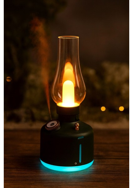 Rgb Işıklı Şarjlı Ultrasonik Hava Nemlendirici | 280ML Aromaterapi Buhar Makinesi & Gece Lambası