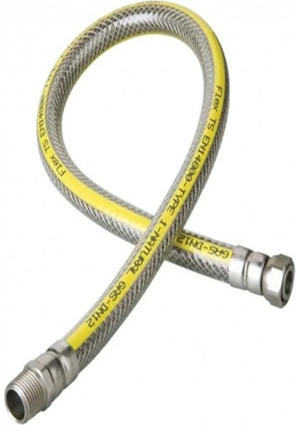 Doğalgaz Ocak Fırın Flexi Ocak Hortumu 125CM 1/2 - 1/2