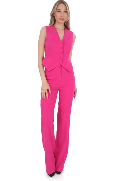 Krep Slim Fit Fuşya Yelek – Ofis & Günlük Kombin Için Canlı Renk ve Rahat Şıklık fiyatları