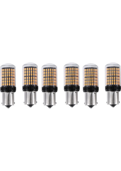 6x 1156 BAU15S LED 3014 144 Smd 7506 1003 1073 Canbus Süper Parlak Araba Freni Ters Kuyruk Ampul Yüksek Güç (Yurt Dışından)