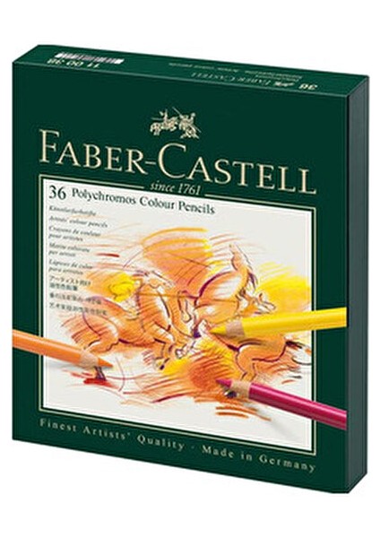 Polychromos Kuru Boya Kalemi 36 Renk Özel Kutu Yüksek Kalite Pigmentler