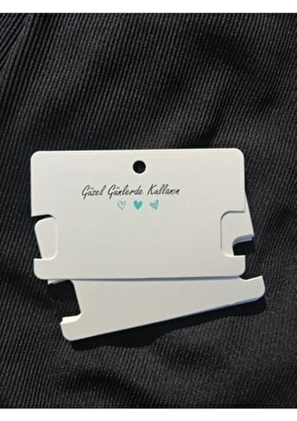 Tuğset Bileklik Kartı 10x6 cm 25 Adet Özel Kesim Beyaz Renkli Etiketler İçin modelleri