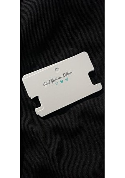 Tuğset Bileklik Kartı 10x6 cm 25 Adet Özel Kesim Beyaz Renkli Etiketler İçin fırsatları